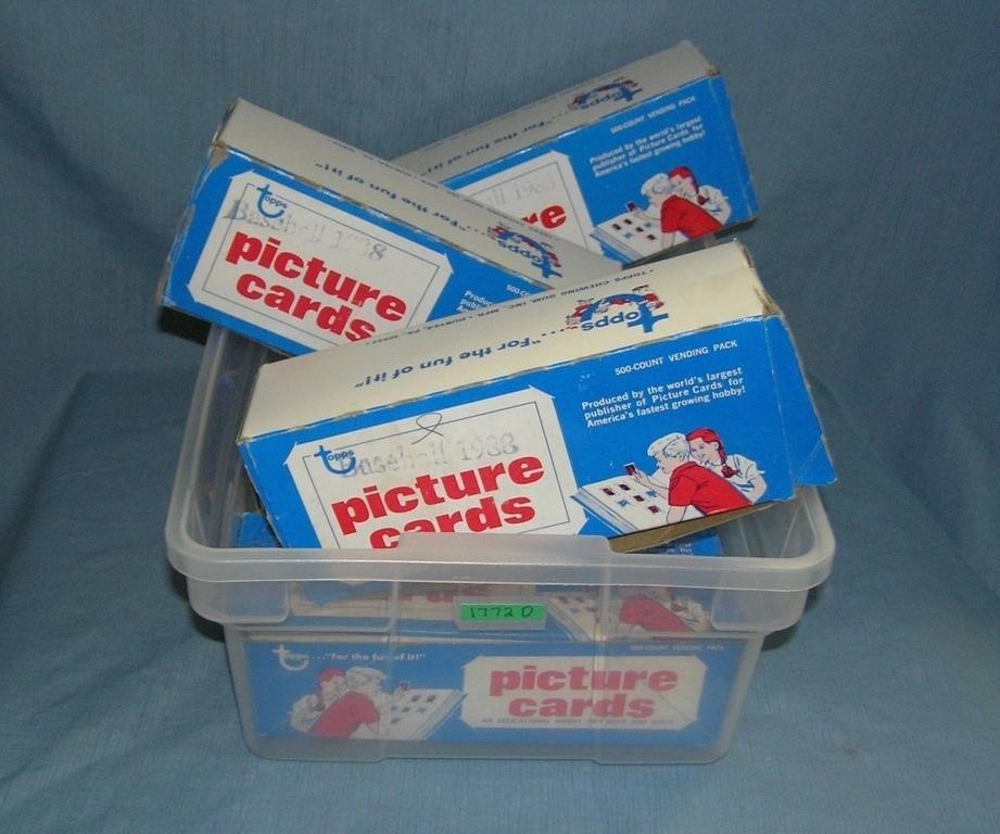 Box full of Topps vending boxes