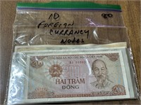 (10) Foreign Currency Notes