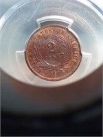 1865 2cent piece