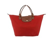 LONGCHAMP Red Pliage Shoulder Bag