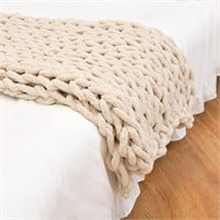 Chunky Knit Throw Blanket  Warm Large Soft Chenill