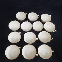 13 vintage Starlight Lenox bone china tea cups