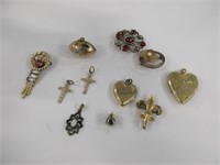 Vintage gold filled pins and pendants