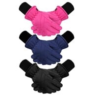 5 Packs (3 Pair Each) Kids Snow Gloves - Hicarer