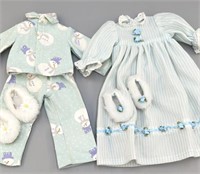 Sasha dolls 16in handmade flannel pj’s/nightgown