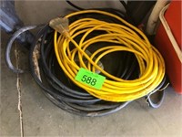 (2) EXTENSION CORDS; RUBBER GAS LINE