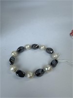 Hematite & Pearl Bracelet