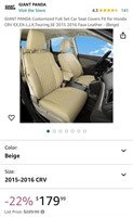 Honda CRV Car Seat Covers (Open Box)