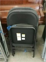 Lot of 4 metal folding chairs