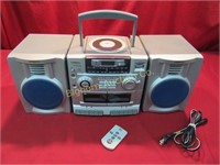 Aiwa Boom Box Stereo, CD Player, Dual Cassette