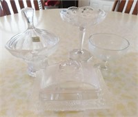 (2) CANDY DISHES-(2) COMPOTES