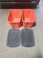 2 Sterilite Tubs w/Lids