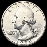 1934-D Washington Silver Quarter CLOSELY