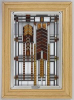 FRANK LLOYD WRIGHT STAINED GLASS PANEL
