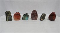 6 Polished Stone Paperweights