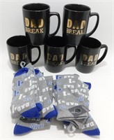 * Lot of 5 Dad Break Coffee Mugs and 5 #1 Dad