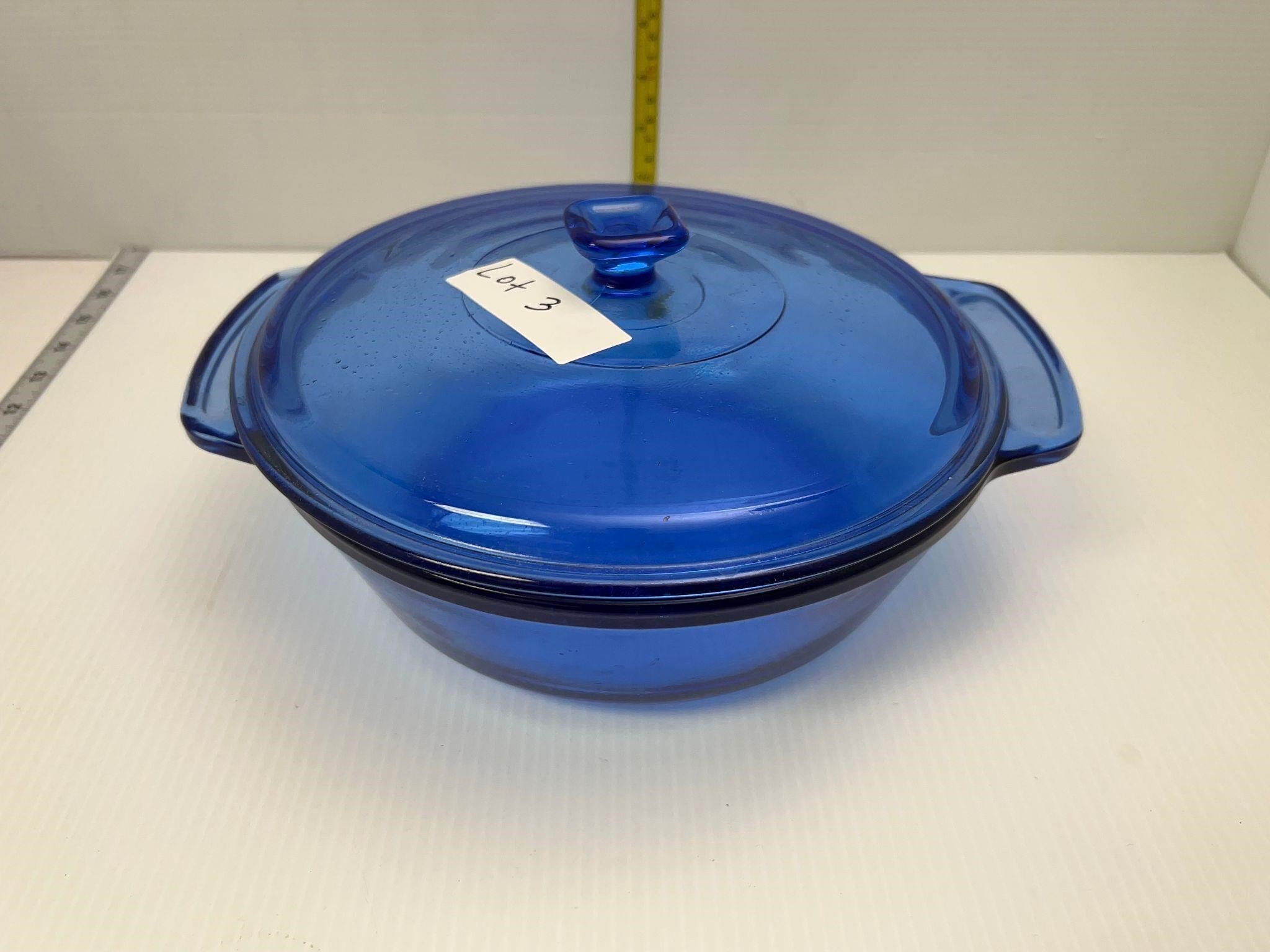 Blue Anchor Hawking Covered Casserole Dish