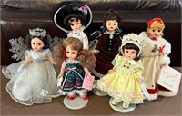 J - LOT OF 6 COLLECTIBLE DOLLS (L81)