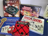 Games, Tripoley, P0-KE-NO, Monopoly - NEW