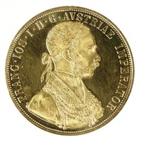 1915 Austria-Hungary 4 Ducat Gold Coin