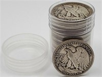 (20) Walking Liberty Half Dollars in Roll