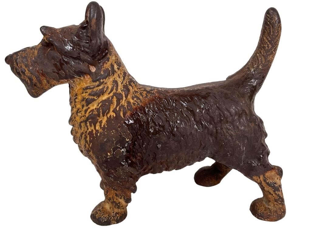Antique C.I. Scottish Terrier Dog Doorstop