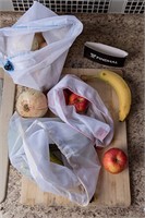 NEW - Mesh Grocery Bags Set of Six Flip and
