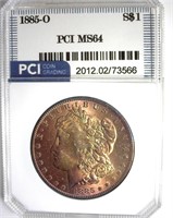 1885-O Morgan PCI MS64 Soft Toning