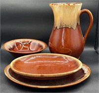 Casafina Pottery Pitcher, Serving Platter & Bowl
