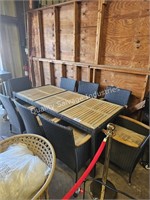 9pc patio table & chair set (lobby area)