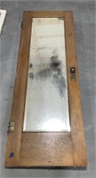 Wooden door w/ mirror 79.5x28