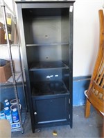 one door 3 shelf cabinet 59" x 21" x 18"