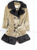 Women's Belted Faux Fur Jacket Coat