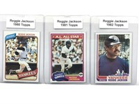 Reggie Jackson 1980-1982 Topps