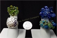 (4) Costume Jewelry Rings-Various Sizes