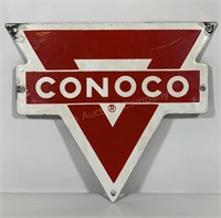 Conoco Enamel Sign 7.5" X 8.5"