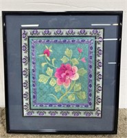 Framed Chinese embroidered panel