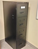 4 Drawer Metal File Cabinet w/Key     (R# 205)