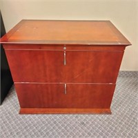 2 Drawer Wood File Cabinet    (R# 205)