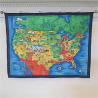 Wall Hanging - The United States w/Capital Cities