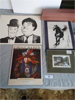 Laurel & Hardy Print Signed by Tim Row and More