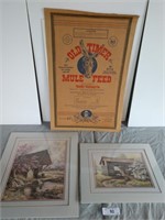 Two Lee Roberson Printed Matted and an Advertising