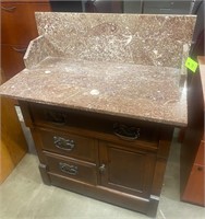 Antique cabinet marble top