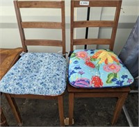 2 LADDER BACK DINING CHAIRS
