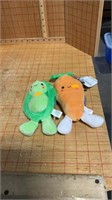 New Magnetic, plush peas, and carrots
