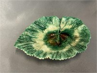 Majolica Begonia Leaf Serving Dish