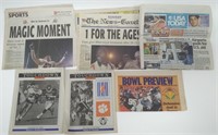 Lot of Various Fighting Illini Sports Newspapers