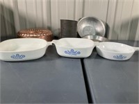 Baking Dishes, Copper Mould, Sifter