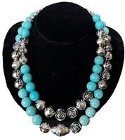 Double Strand Chunky Necklace