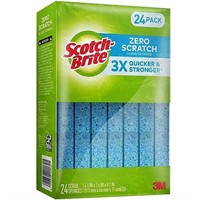 24 Scotch-Brite Scrub Sponges, Zero Scratch, Blue